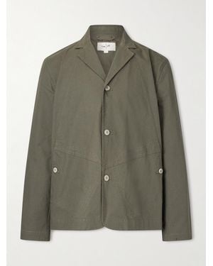 Folk Anniversary Cotton-Ripstop Blazer - Green