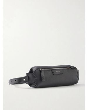 Serapian Soft Sling Leather Messenger Bag - Black