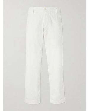 Margaret Howell Mhl. Naval Straight-Leg Cotton-Drill Trousers - White