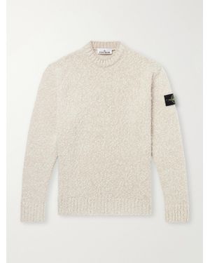 Stone Island Speckled Wool Nylon Jumper - Natural