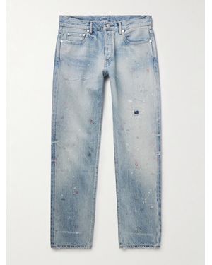 John Elliott The Daze Straight-Leg Distressed Selvedge Jeans - Blue