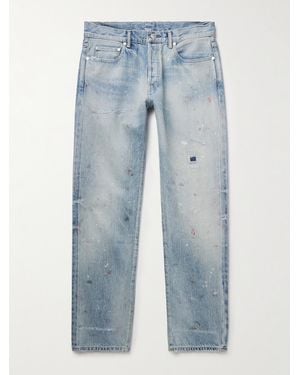 John Elliott The Daze Straight-Leg Distressed Selvedge Jeans - Blue