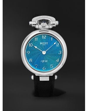 Bovet Monsieur Limited Edition Hand-Wound 43Mm Titanium And Canvas Watch, Ref. No. Ai43032 - Nero