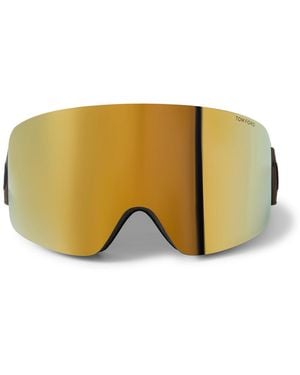 Tom Ford Logo-Jacquard Webbing-Trimmed Ski Goggles - Yellow