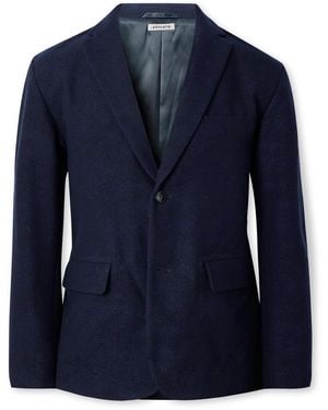 Blue Blue Japan Cotton And Wool-Blend Jacquard Suit Jacket - Blue