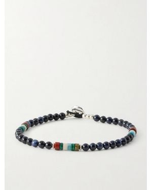 Mikia Sterling Multi-Stone Beaded Bracelet - Blu