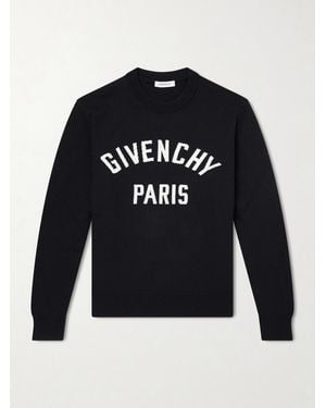 Givenchy Knitted Cotton-Blend Sweater - Blau