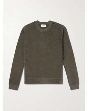 MR P. Organic Cotton-corduroy Sweatshirt - Green