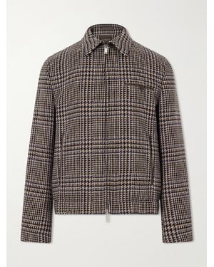 Slowear Montedoro Il Primo Checked Stretch-Wool Blouson Jacket - Grey