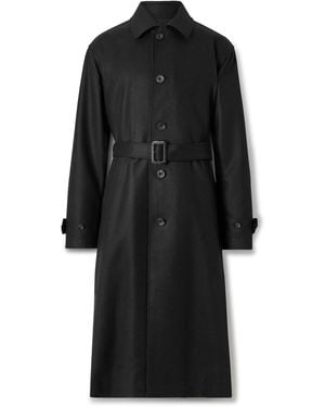 Ssstein Investigated Oversized Belted Super 120's Wool Coat - Black