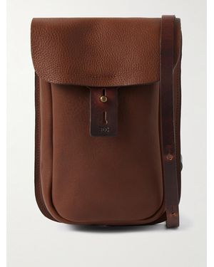 Bleu De Chauffe Cartel Cartouchière Full-Grain Leather Pouch - Brown