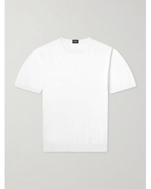 Kiton Knitted Cotton T-Shirt - White