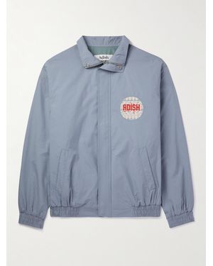 Adish Jacke aus Baumwoll-Ripstop mit Logoapplikation - Blau