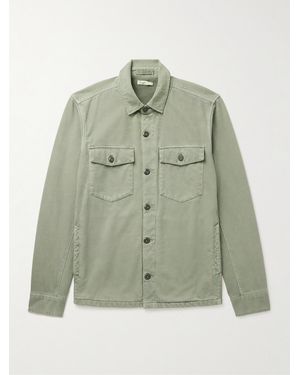 Faherty Cotton-Jersey Shirt Jacket - Green