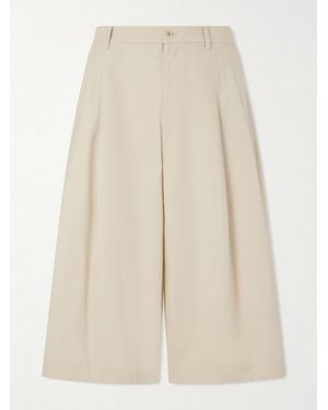 Amomento Cotton-Blend Bermuda Shorts - Natural