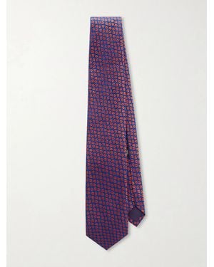 Charvet 8.5Cm Silk-Jacquard Tie - Purple