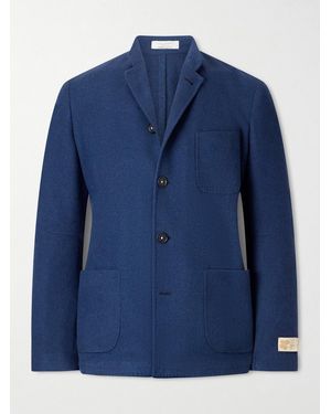 Massimo Alba Bali Virgin Wool, Silk And Cashmere-Blend Blazer - Blue