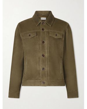 Officine Generale Liam Suede Jacket - Green