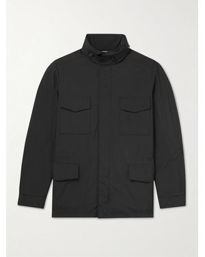 Loro Piana Traveller Windmate Storm System Shell Hooded Field Jacket - Black