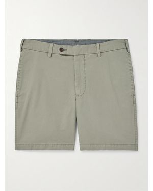 Sid Mashburn Slim-Fit Straight-Leg Garment-Dyed Cotton-Twill Shorts - Grey