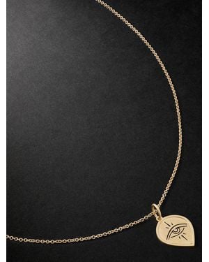 Jacquie Aiche Eye Burst Anhängerkette aus 14 Karat Gold mit Diamant - Schwarz