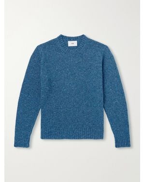 Folk Chain Mélange Wool-blend Sweater - Blue