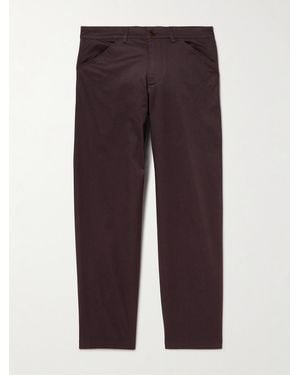 NN07 Mylo 10021 Straight-Leg Organic Cotton-Blend Twill Trousers - Purple