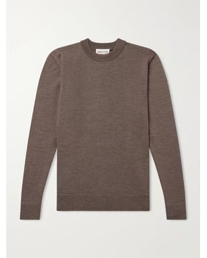 S.N.S. Herning Solo Merino Wool Jumper - Brown
