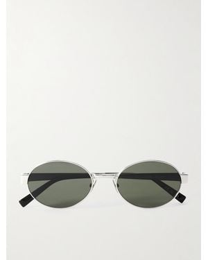 Saint Laurent Oval-Frame-Tone Sunglasses - Green