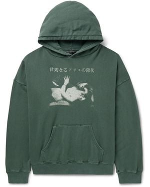 Enfants Riches Deprimes Printed Cotton-Jersey Hoodie - Green