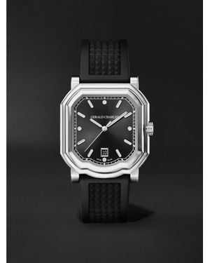 Gerald Charles Maestro 2.0 Ultra-thin Automatic 39mm Stainless Steel And Rubber Watch, Ref. No. Gc2.0-a-00 - Black