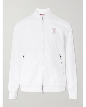 Brunello Cucinelli Logo-Appliquéd Shell Jacket - White