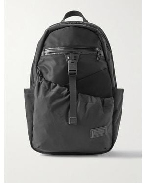 master-piece Scramble Leather-Trimmed Nylon Oxford, Twill And Shell Backpack - Black