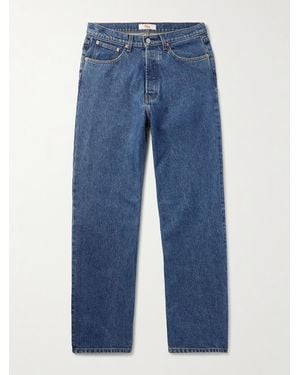 CHERRY LA Jeans A Gamba Dritta Con Logo E Ricamo - Blu