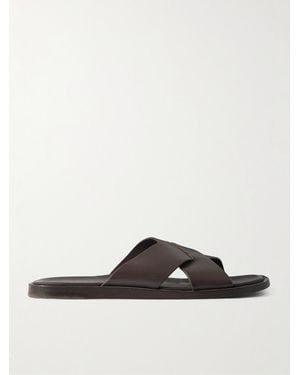 Orlebar Brown Muro Leather Sandals - Brown