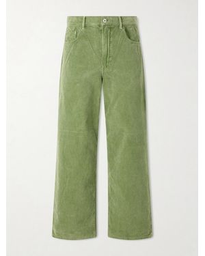 AURALEE Wide-leg Corduroy Cotton - Green