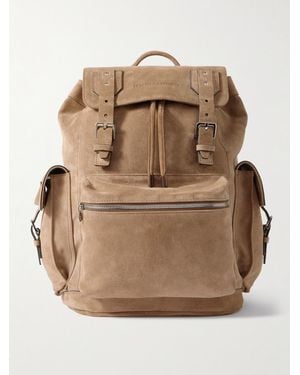 Brunello Cucinelli Suede Backpack - Natural