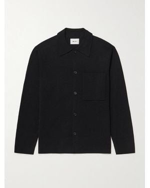 NN07 Jonas 6530 Knitted Overshirt - Black