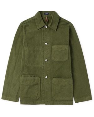 Drake's Duck Cotton-Canvas Chore Jacket - Green