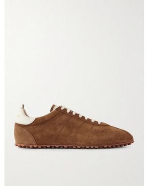 Officine Creative Repertoire 001 Leather-trimmed Suede Trainers - Brown