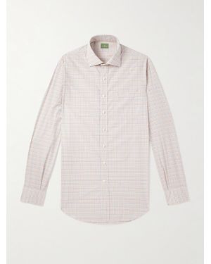 Sid Mashburn Checked Cotton-Tattersall Shirt - White
