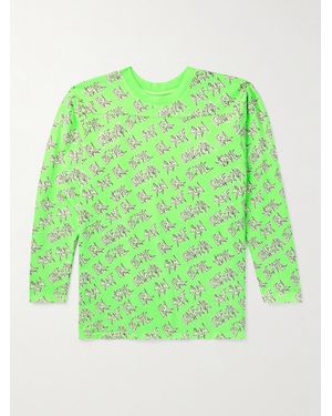 ERL Printed Cotton-Jersey T-Shirt - Green