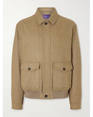 Ralph Lauren Herringbone Cashmere Jacket - Natural