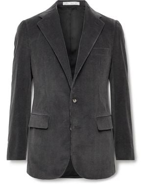 Umit Benan Cotton And Cashmere-Blend Corduroy Suit Jacket - Black
