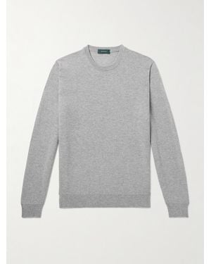 Incotex Zanone Virgin Wool And Cashmere-Blend Jumper - Grey