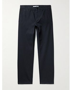 Norse Projects Aros Heavy Straight-Leg Organic Cotton Trousers - Blue
