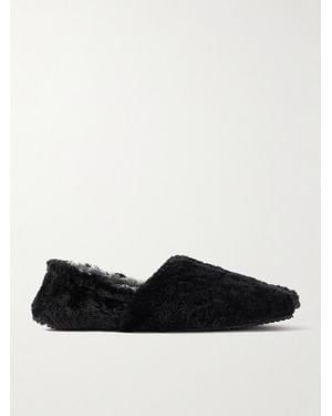 MR P. Shearling Slippers - Black