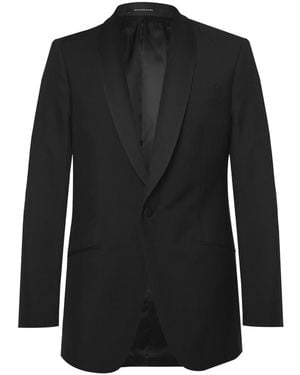 Richard James Slim-Fit Wool And Mohair-Blend Tuxedo Jacket - Black
