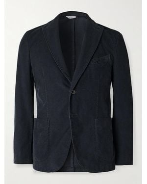 Boglioli Stretch-cotton And Modal-blend Corduroy Suit Jacket - Blue