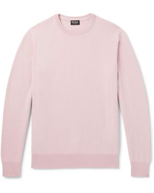 ZEGNA Slim-fit Oasi Cashmere Sweater - Pink